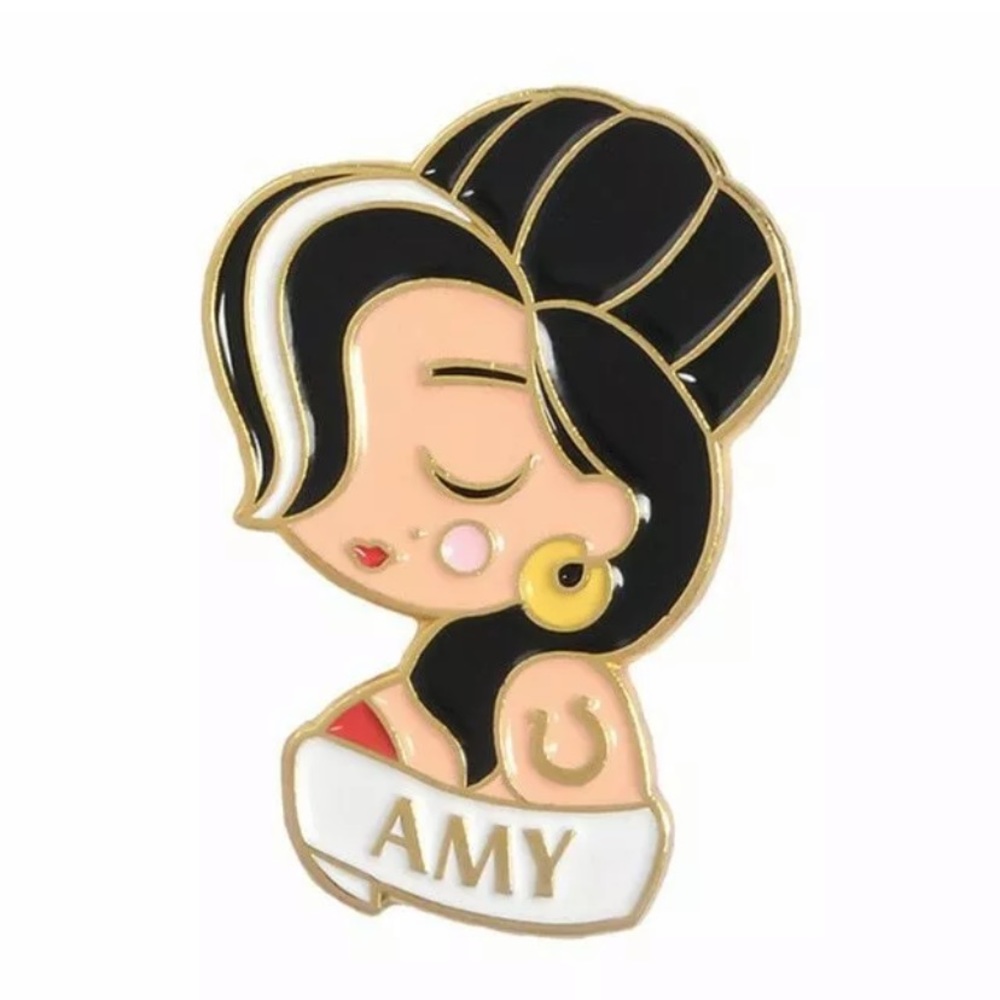 NWOT 👁 Amy Winehouse Tattoo Enamel Pin Singer